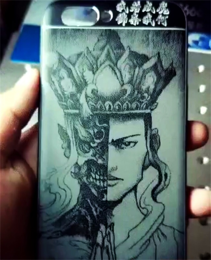 光纤激光打标机打图片
